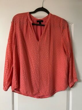 J.Crew silk coral blouse